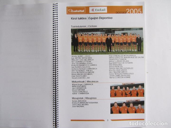 Coleccionismo deportivo: EUSKALTEL-EUSKADI Equipo ciclista profesional DOSSIER 2005 - Foto 4