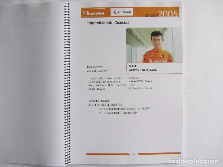 Coleccionismo deportivo: EUSKALTEL-EUSKADI Equipo ciclista profesional DOSSIER 2005 - Foto 5