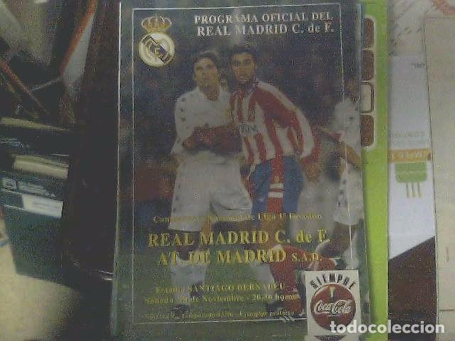 Coleccionismo deportivo: Programa oficial del Real Madrid - At. de Madrid 18 de noviembre de 1995 - Foto 1