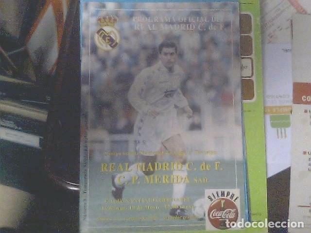 Coleccionismo deportivo: Programa oficial del Real Madrid - C. P. M&eacute;rida 19 de Mayo de 1996 - Foto 1