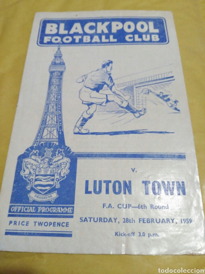 Coleccionismo deportivo: PROGRAMA BLACKPOOL V LUTON TOWN 58 59 - Foto 1