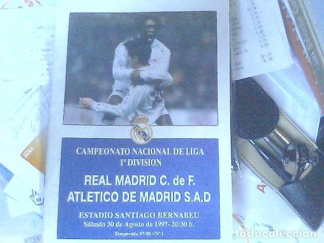 Coleccionismo deportivo: Programa Real Madrid - Atl&eacute;tico de Madrid 30 de Agosto de 1997 - Foto 1