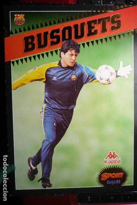 Sports collectibles: LAMINA CARTULINA TAMA&Ntilde;O FOLIO APROX. FUTBOL JUGADOR DEL BAR&Ccedil;A BUSQUETS