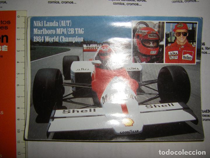 Coleccionismo deportivo: pegatina postal niki lauda. f1. marlboro - Foto 2