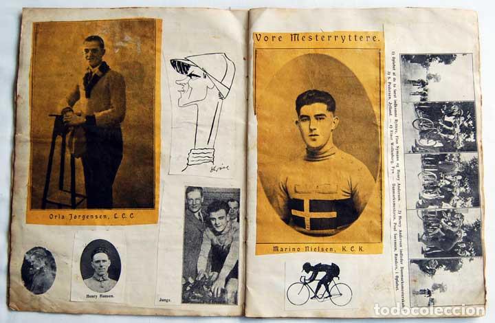 Coleccionismo deportivo: Libreta con recortes de prensa de los a&ntilde;os 20 de ciclistas daneses - Foto 4