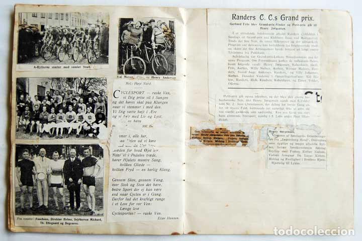 Coleccionismo deportivo: Libreta con recortes de prensa de los a&ntilde;os 20 de ciclistas daneses - Foto 6