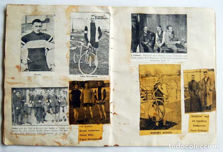 Coleccionismo deportivo: Libreta con recortes de prensa de los a&ntilde;os 20 de ciclistas daneses - Foto 7
