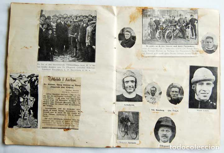 Coleccionismo deportivo: Libreta con recortes de prensa de los a&ntilde;os 20 de ciclistas daneses - Foto 8