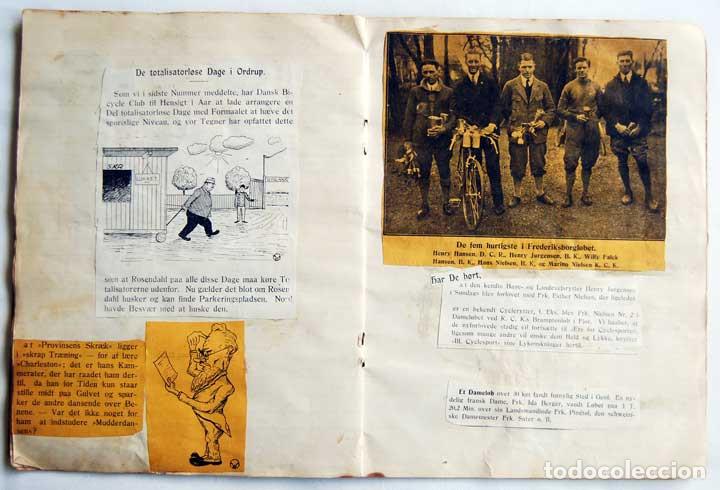Coleccionismo deportivo: Libreta con recortes de prensa de los a&ntilde;os 20 de ciclistas daneses - Foto 9