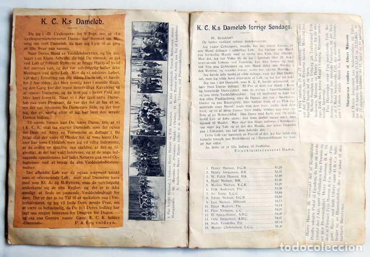 Coleccionismo deportivo: Libreta con recortes de prensa de los a&ntilde;os 20 de ciclistas daneses - Foto 13