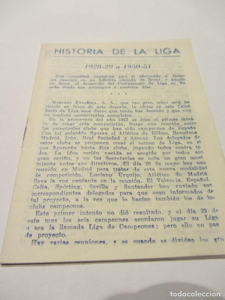 Sports collectibles: Librito historia de la Liga 1928-1929 a 1950-1951