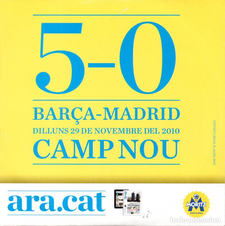 Coleccionismo deportivo: DVD BAR&Ccedil;A-MADRID 2010 - PERIODICO ARA + CERVEZA MORITZ - Foto 1