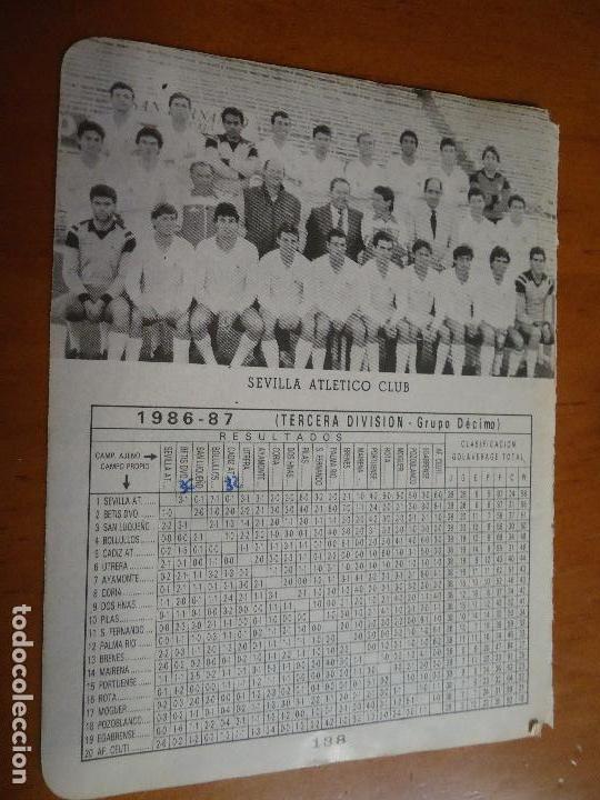 Sports collectibles: antigua hoja futbol - FOTOS DE JUGADORES EQUIPO ALINEACION CLUB SEVILLA ATLETICO