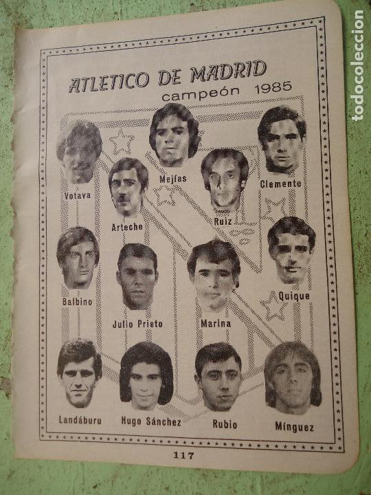 Sports collectibles: antigua hoja futbol - FOTOS DE JUGADORES EQUIPO ALINEACION CLUB ATLETICO DE MADRID 1985