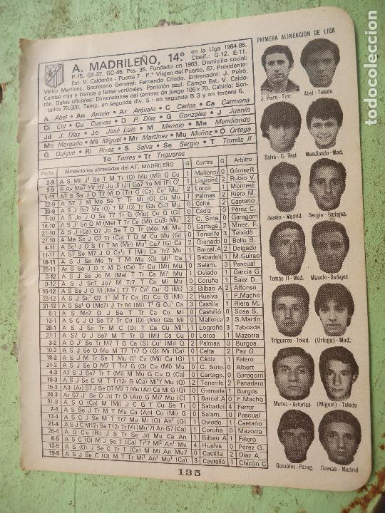 Sports collectibles: antigua hoja futbol - FOTOS DE JUGADORES EQUIPO ALINEACION CLUB ATLETICO MADRILE&Ntilde;O