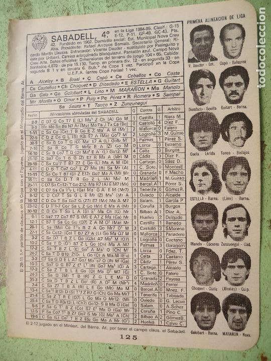 Sports collectibles: antigua hoja futbol - FOTOS DE JUGADORES EQUIPO ALINEACION CLUB SABADEL SABADELL