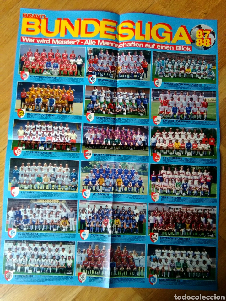 Coleccionismo deportivo: P&oacute;ster BUNDESLIGA 1987-88 - A-HA - Foto 1