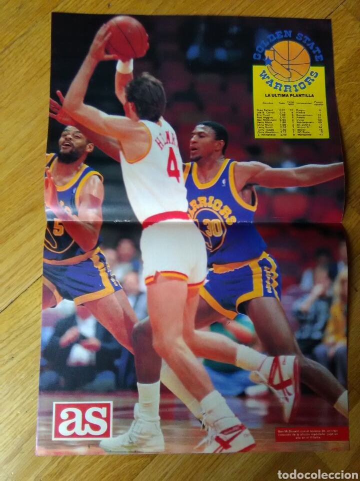 Coleccionismo deportivo: P&oacute;ster NBA AS 42X28 - GOLDEN STATE WARRIORS - Foto 1