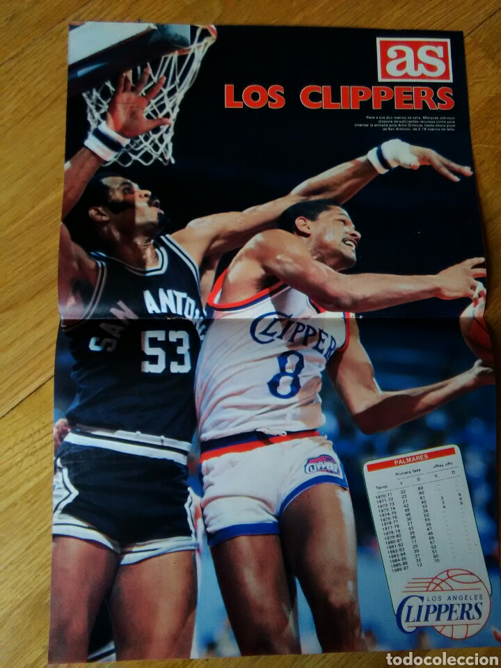 Coleccionismo deportivo: P&oacute;ster NBA AS 42X28 - los &aacute;ngeles clippers - Foto 1