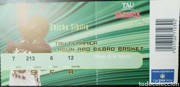 Coleccionismo deportivo: ENTRADA BASKONIA VS LAGUN ARO BILBAO - Foto 1