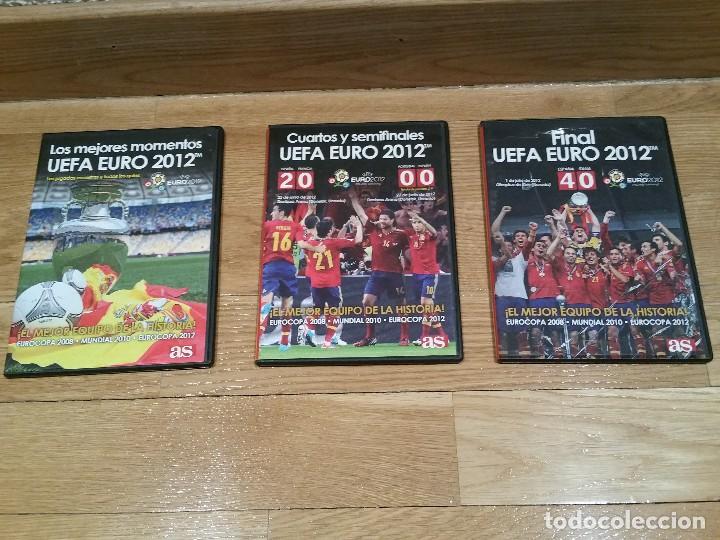 Sports collectibles: 3 DVD Eurocopa Futbol 2012 Espa&ntilde;a. Final, semifinales y cuartos.. Y mejores momentos. Se venden suel
