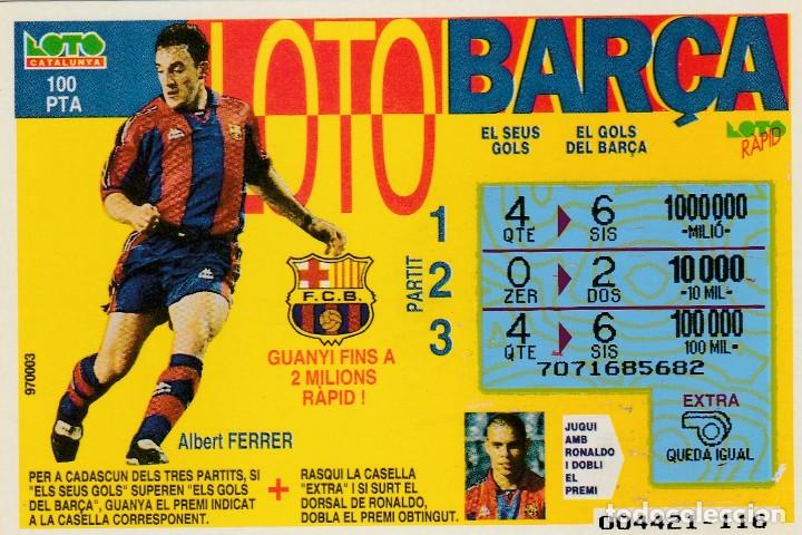 Collectionnisme sportif: BAR&Ccedil;A - LOTO RAPID - F, C. BARCELONA - FUTBOL - ALBERT FERRER