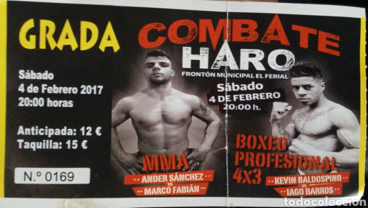 Coleccionismo deportivo: ENTRADA VELADA BOXEO HARO - Foto 1