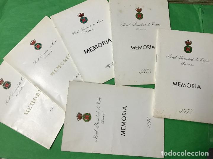 Collectionnisme sportif: Real Sociedad de Tenis de Santander - Lote de 7 Memorias A&ntilde;os 70