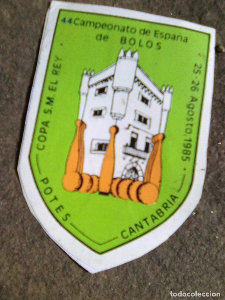 Collectionnisme sportif: 44 CAMPEONATO DE BOLOS copa del rey - Cantabria - potes - Pegatina original - Hist&oacute;rica