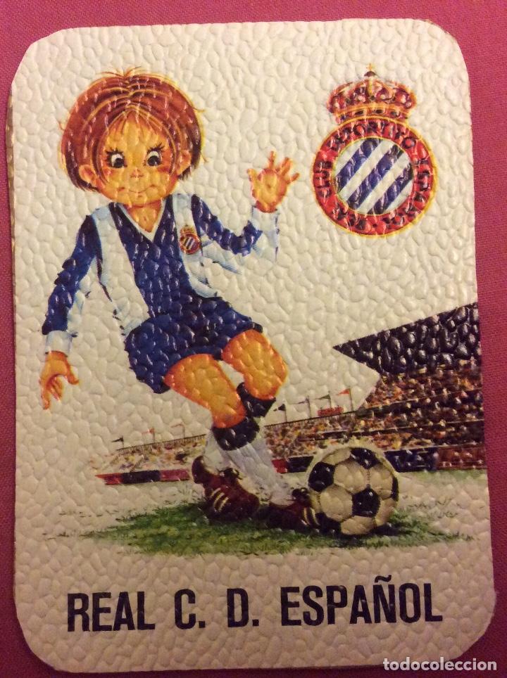 Collectionnisme sportif: REAL C.D.ESPA&Ntilde;OL. MEDIDAS 7,5 cm x 10,5 cm