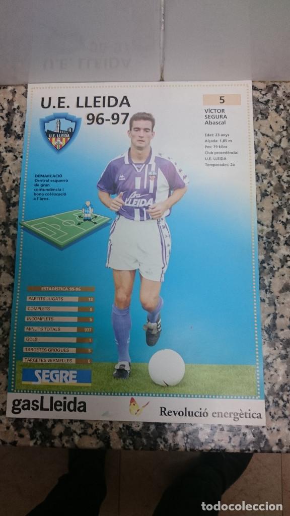 Coleccionismo deportivo: FICHA DIARIO SEGRE .U E. LLEIDA 96 - 97 VICTOR SEGURA ABASCAL - Foto 1