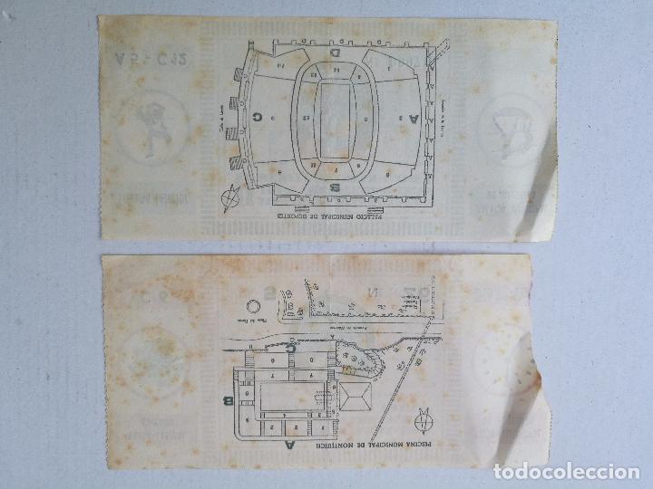 Coleccionismo deportivo: 2 ENTRADAS DE LOS II JUEGOS MEDITERRANEOS  1955 - Foto 2