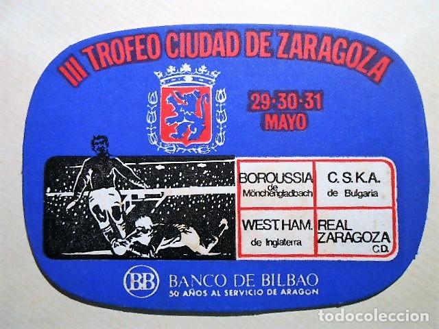 Coleccionismo deportivo: POSAVASOS III TROFEO CIUDAD DE ZARAGOZA. 1973 - Foto 1