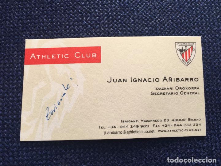 Sports collectibles: R2233 TARJETA PERSONAL JUAN IGNACIO A&Ntilde;IBARRO SECRETARIO GENERAL ATHLETIC CLUB BILBAO