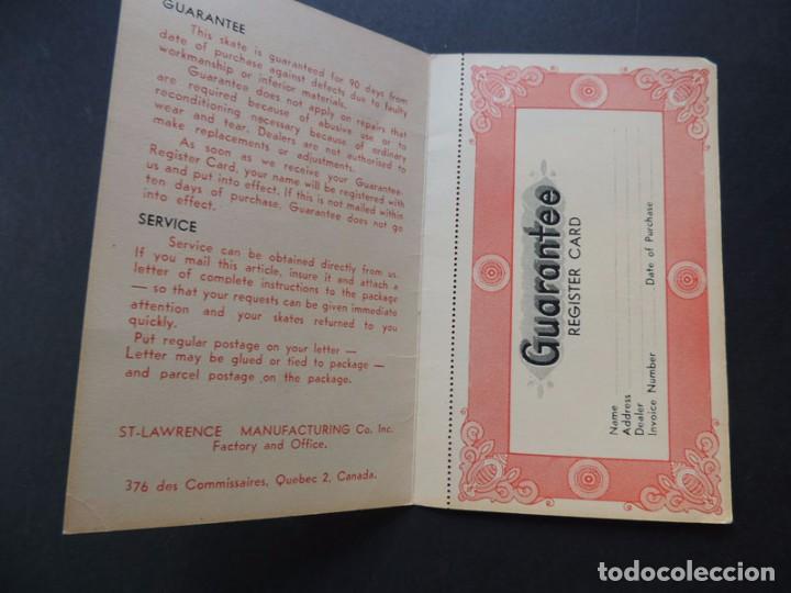 Coleccionismo deportivo: A CANADIAN SKATE / GARANTIA DE PATINES - Foto 2