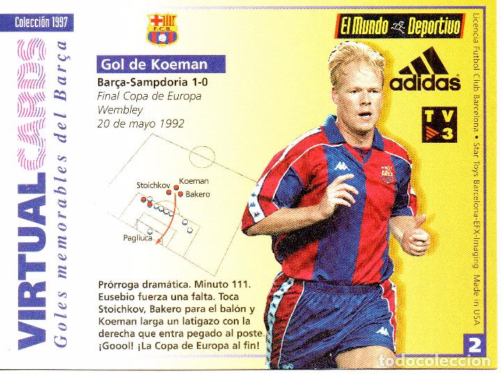 Coleccionismo deportivo: FICHERO COMPLETO DE 16 VIRTUAL CARDS GOLES  MEMORABLES DEL BARCA - Foto 3