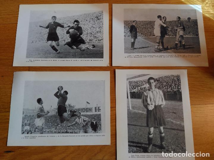 Sports collectibles: 4 LAMINAS ANTIGUAS DE JUGADORES DE FUTBOL ISAAC OCEJA BA&Ntilde;ON IGNACIO EIZAGUIRRE ...DELANTE Y TRASERA