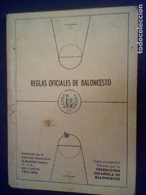Sports collectibles: librillo reglas oficiales baloncesto 1972 - 76 federacion espa&ntilde;ola usado