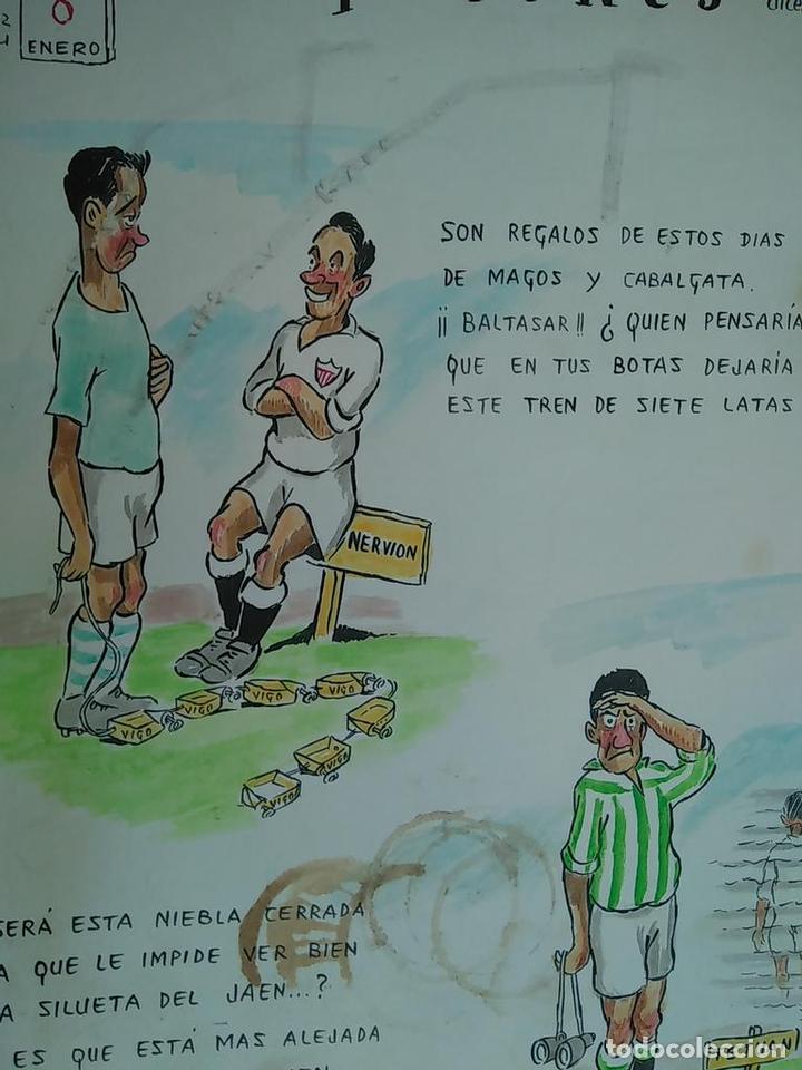 Sports collectibles: a&ntilde;os '50 Domingo Wasaldua Villalba, Tropezones dice Domingo 8 Enero Sevilla 7 A. Tetuan 2 Betis 1...