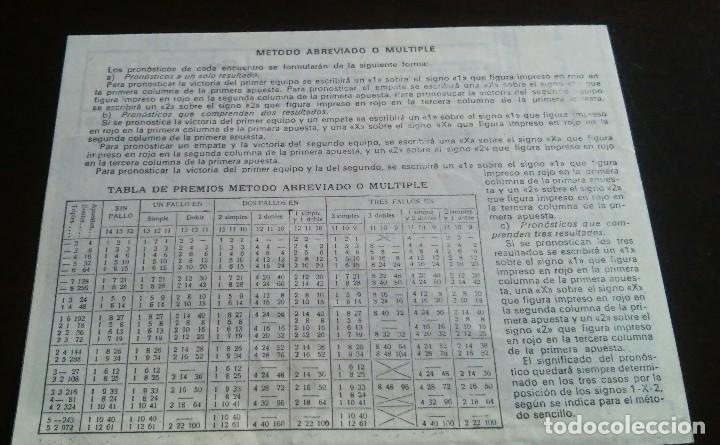 Coleccionismo deportivo: quiniela 1970 - Foto 2