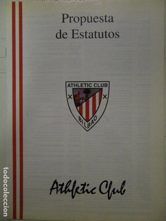 Collectionnisme sportif: PROPUESTA ESTATUTOS ATHLETIC CLUB DE BILBAO, 1999, EN EUSKERA Y CASTELLANO