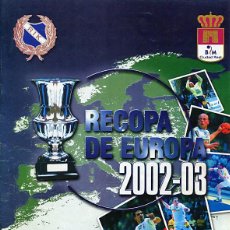 Coleccionismo deportivo: BALONMANO - DOSSIER RECOPA EUROPA MITICO BM CIUDAD REAL - TEMPORADA 2002-03. Lote 93395770