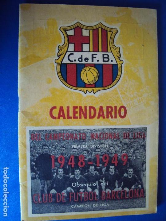 Sammelleidenschaft Sport: (F-170735)Calendario del campeonato de liga, club de futbol barcelona 1948-1949.