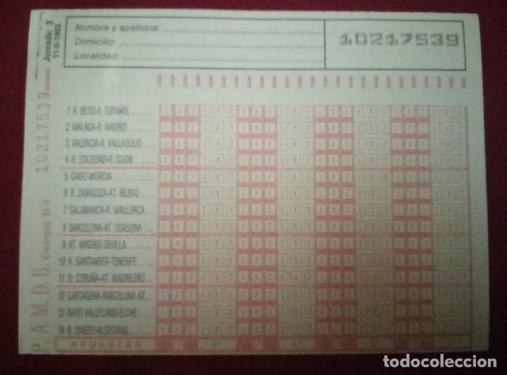 Coleccionismo deportivo: QUINIELA 1983, Jornada 2 del 11 de Septiembre - Foto 1