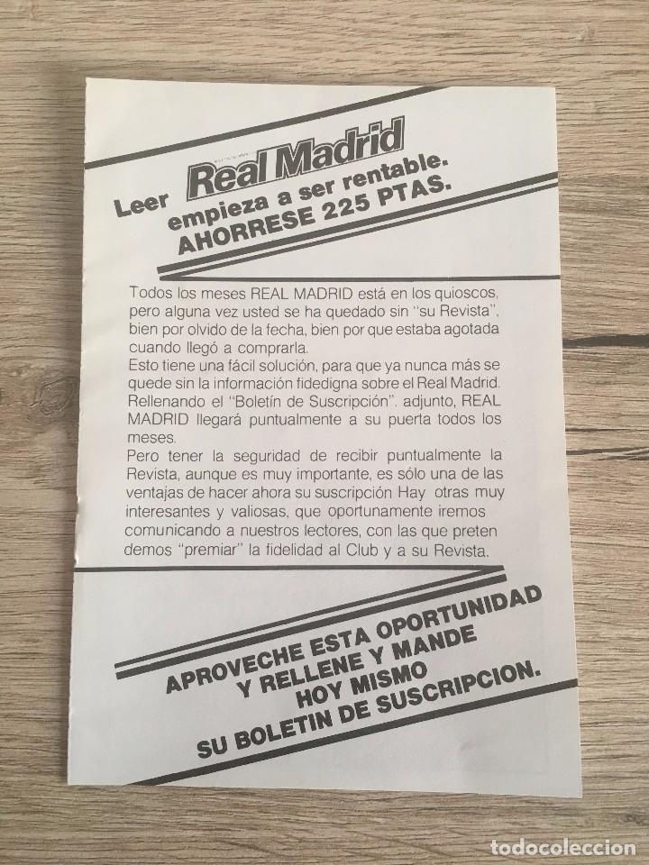 Sports collectibles: R24378 PUBLICIDAD REVISTA OFICIAL REAL MADRID BOLETIN DE SUSCRIPCION 1982