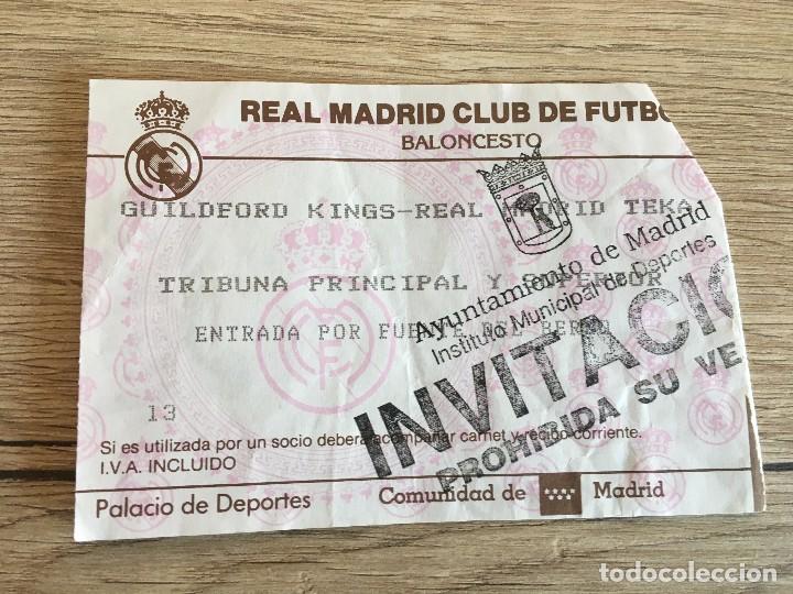 Sports collectibles: R2983 ENTRADA TICKET BASKET BALONCESTO REAL MADRID GUILDFORD KINGS