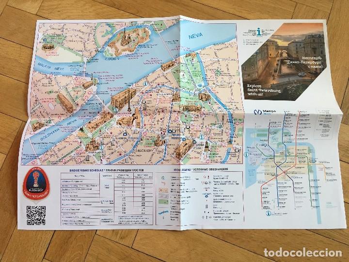 Sports collectibles: MAPA TURISTICO SAN PETERSBURGO CONFEDERACIONES 2017 RUSIA
