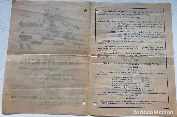 Coleccionismo deportivo: Programa del Concurso H&iacute;pico Nacional - Sociedad H&iacute;pica de Santander - A&ntilde;o 1965 - Foto 2