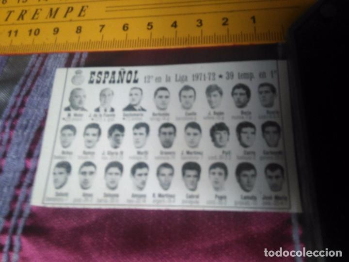 Collectionnisme sportif: RECORTE FOTOGRAFICO FUTBOL LIGA - 1971 - 1972 ESPA&Ntilde;OL
