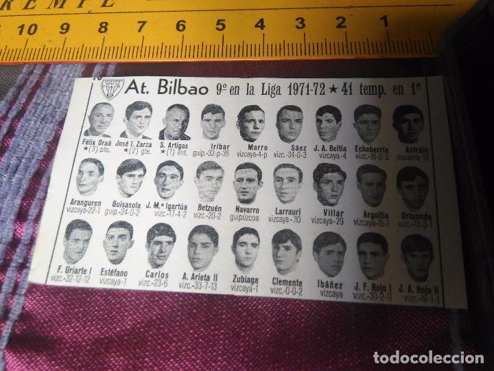 Collectionnisme sportif: RECORTE FOTOGRAFICO FUTBOL LIGA - 1971 - 1972 AT. BILBAO